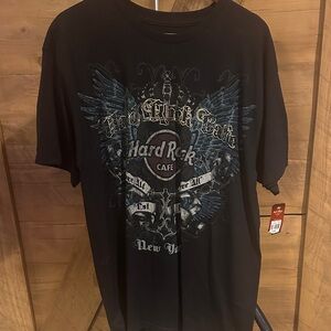 Hard Rock Cafe Black Tee with Winged Graphic